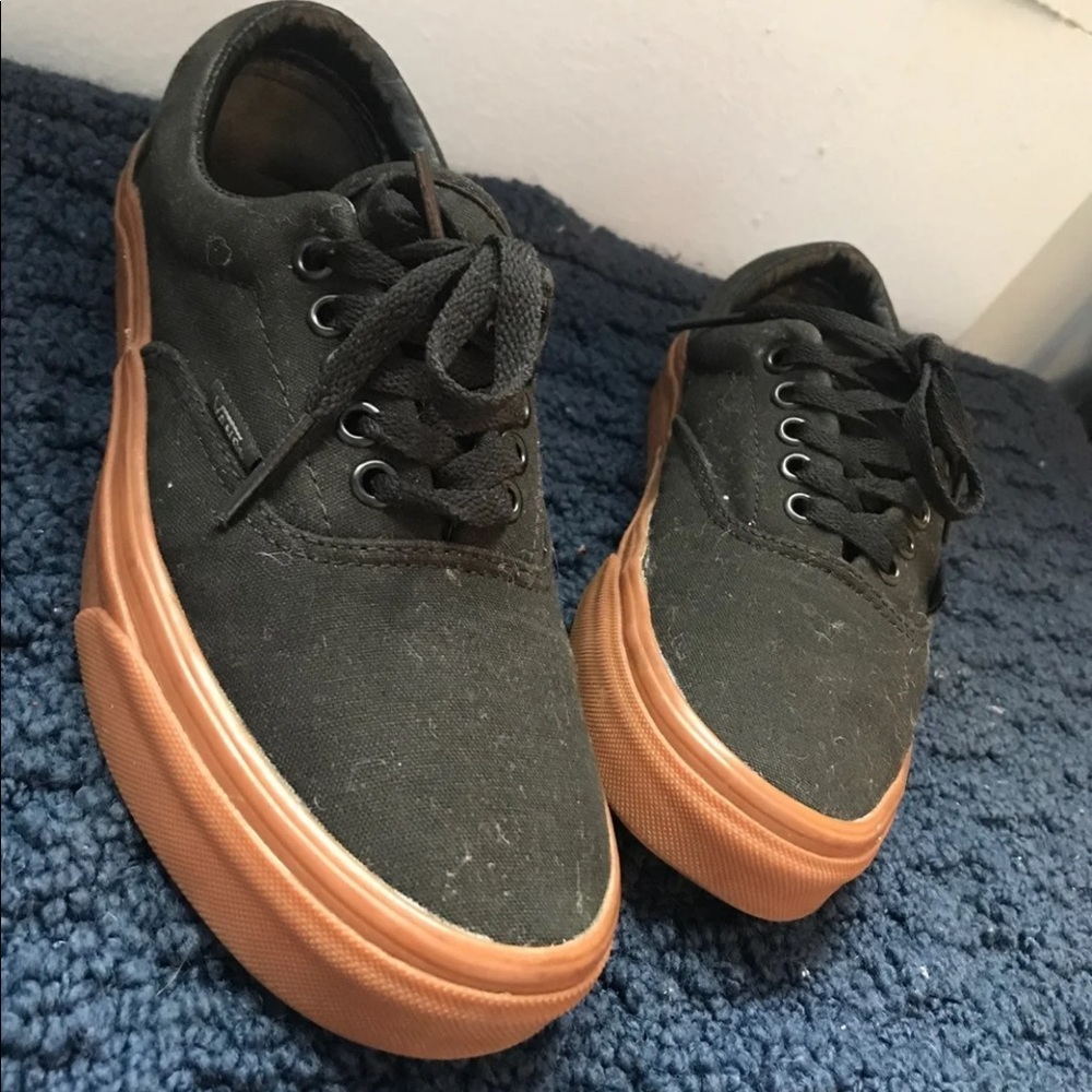 black and brown vans